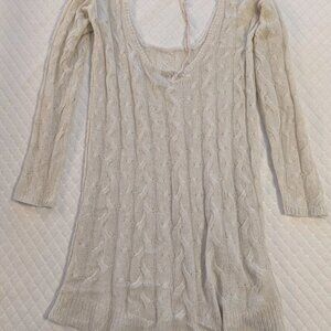 Free People alpaca/wool lightweight open back knit sweater dress - Medium